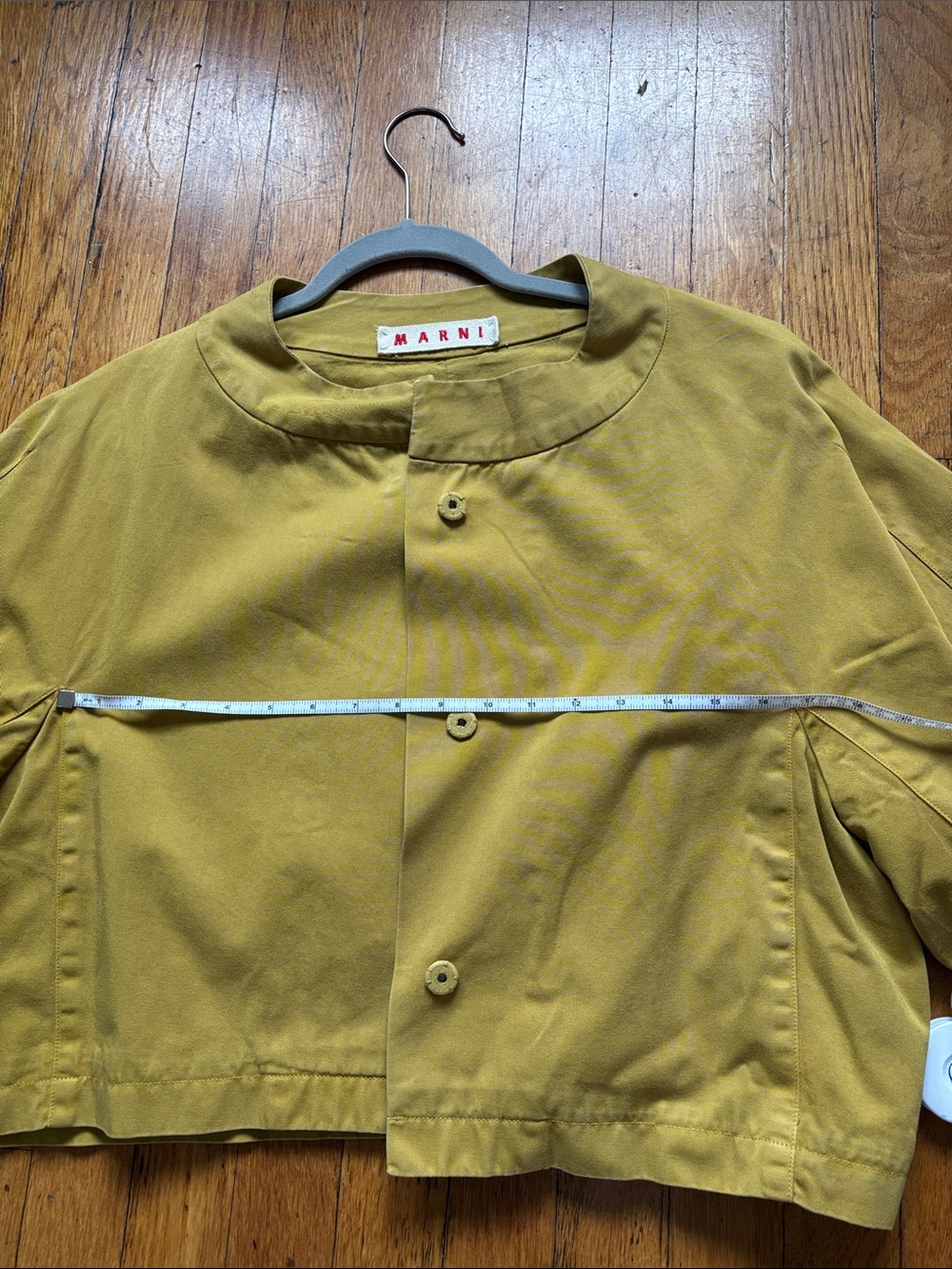 Marni woman chartreuse Short Button-Front Jacket size M